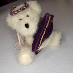 Boyds Bear Faith N Dreams Angel Bear Large Purple Velvet Star 8" Hallmark 2002